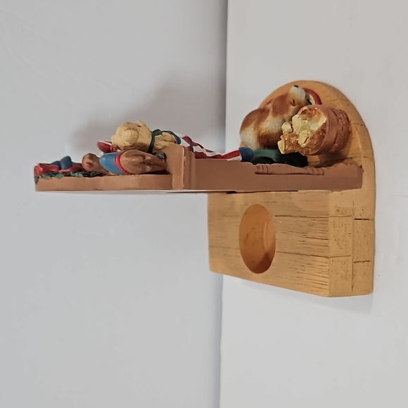 House of Lloyd Christmas Around the World VTG By the Fire Votive Brown Green Red - Picture 6 of 9